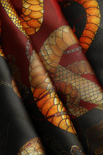 Foulard en soie 90 "Année chinoise du serpent"
