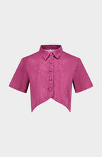 Fuchsia cotton short shirt