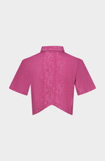 Fuchsia cotton short shirt