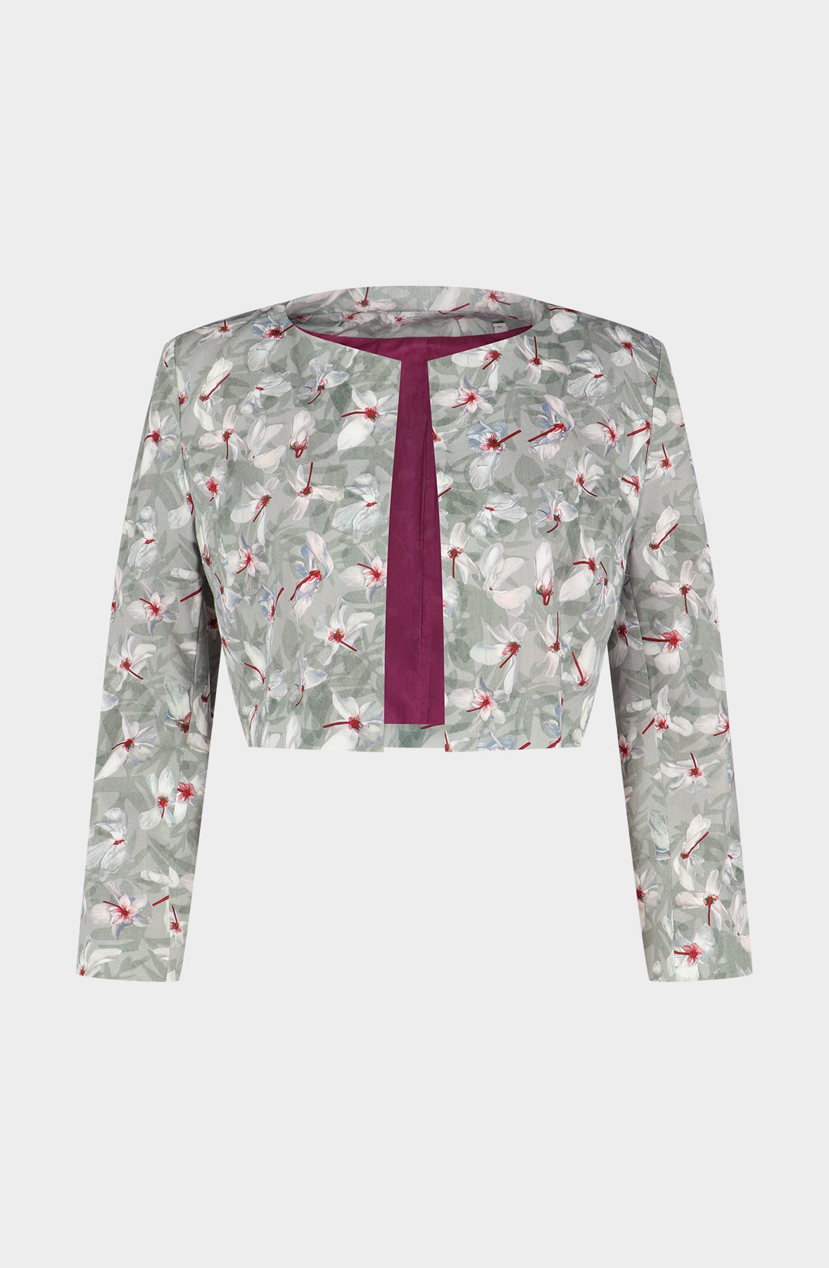 White cyclamen cotton Bolero