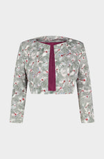 White cyclamen cotton Bolero