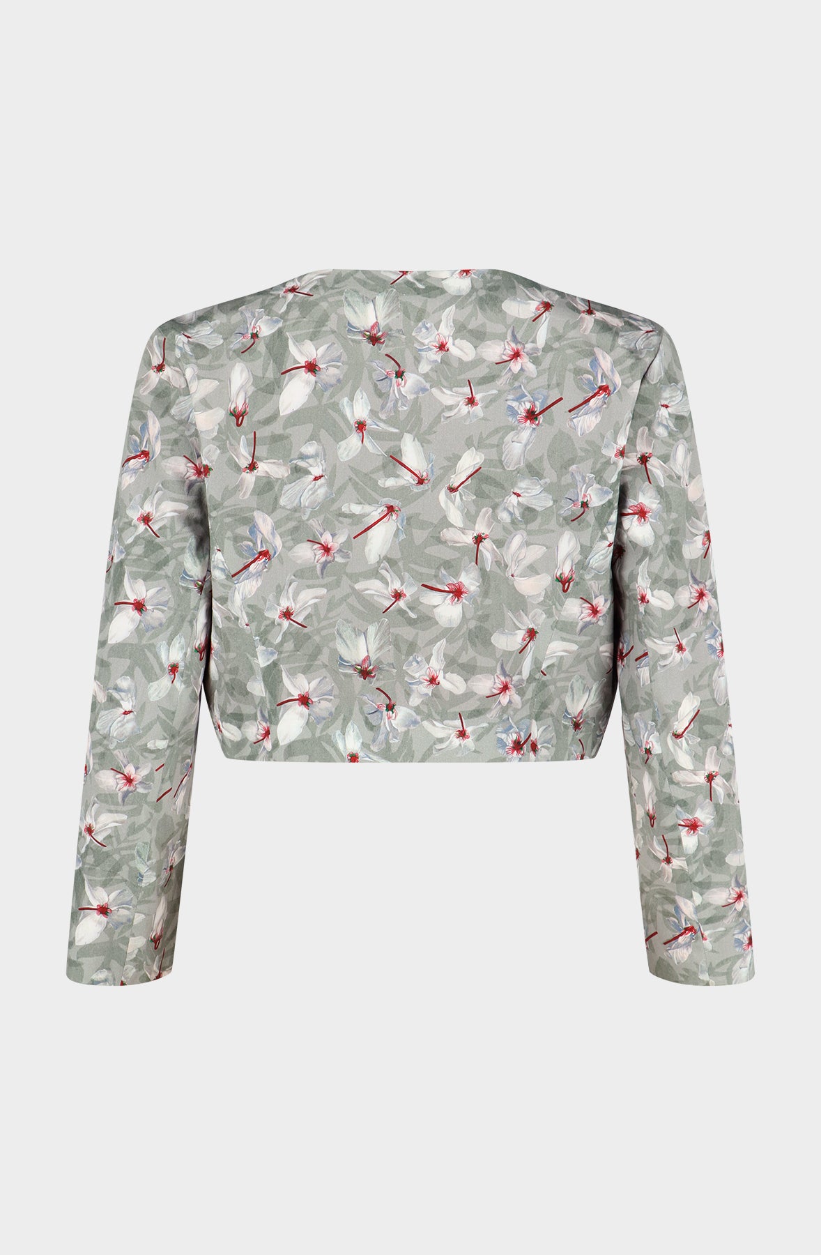 White cyclamen cotton Bolero