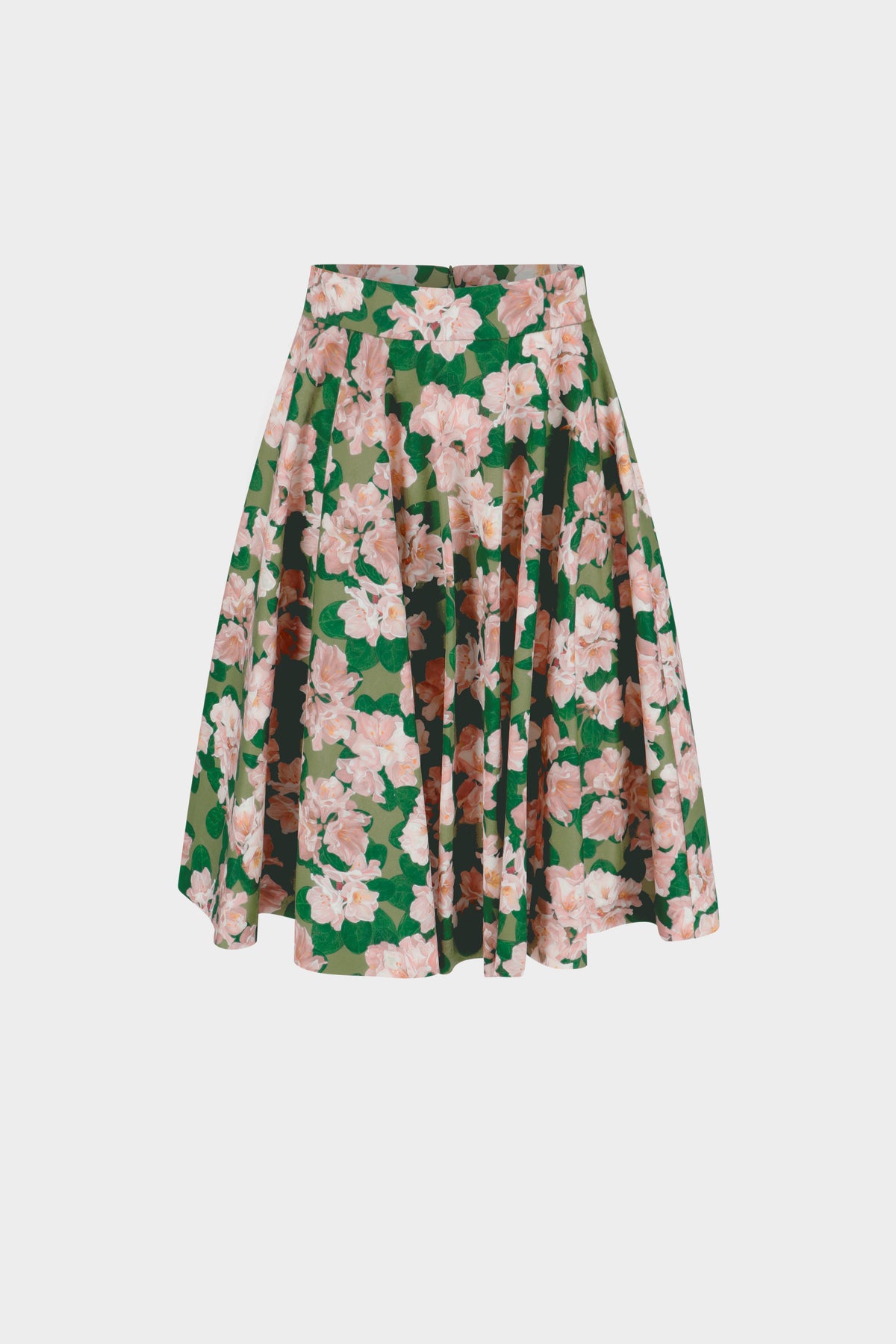 White orchids cotton godet skirt