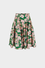 White orchids cotton godet skirt