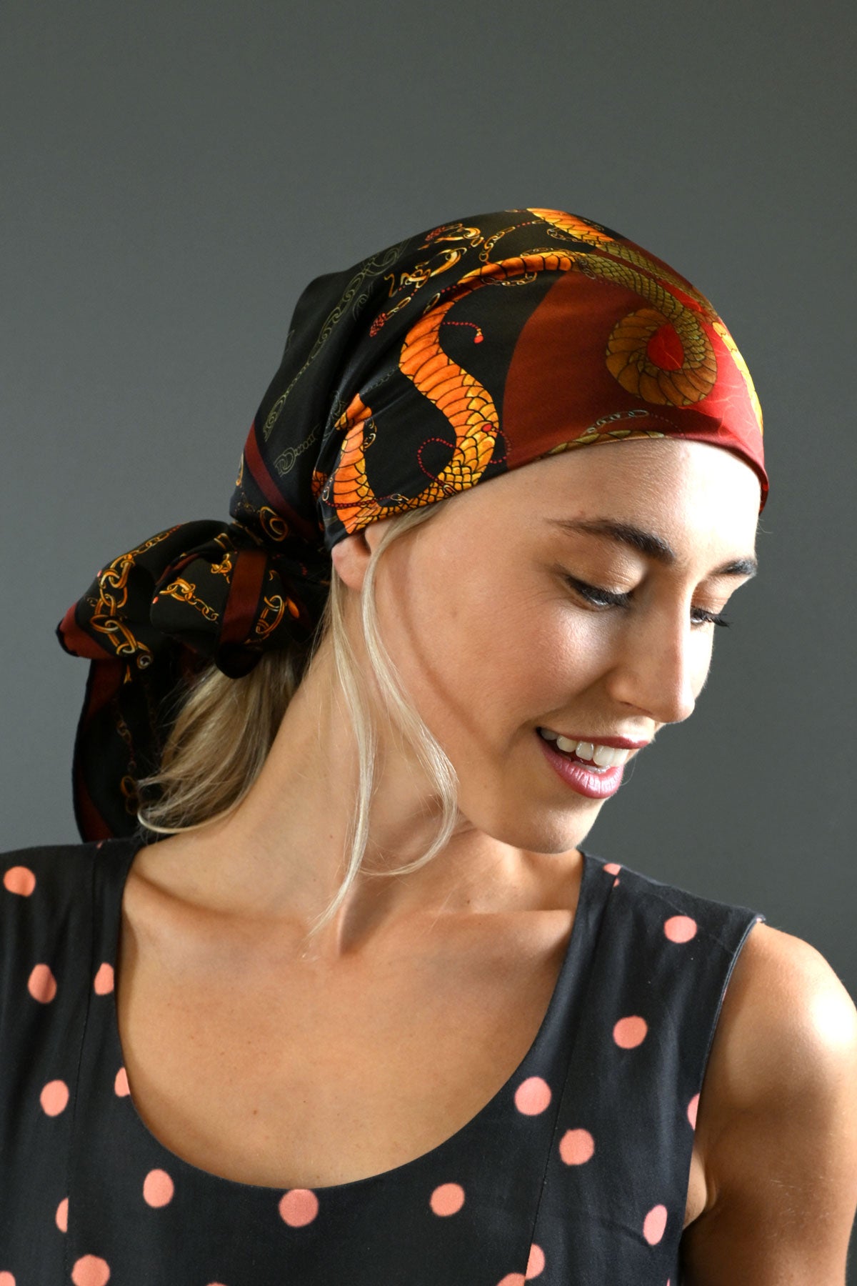 Silk scarf 90 "2025 Chinese Year of the Snake"