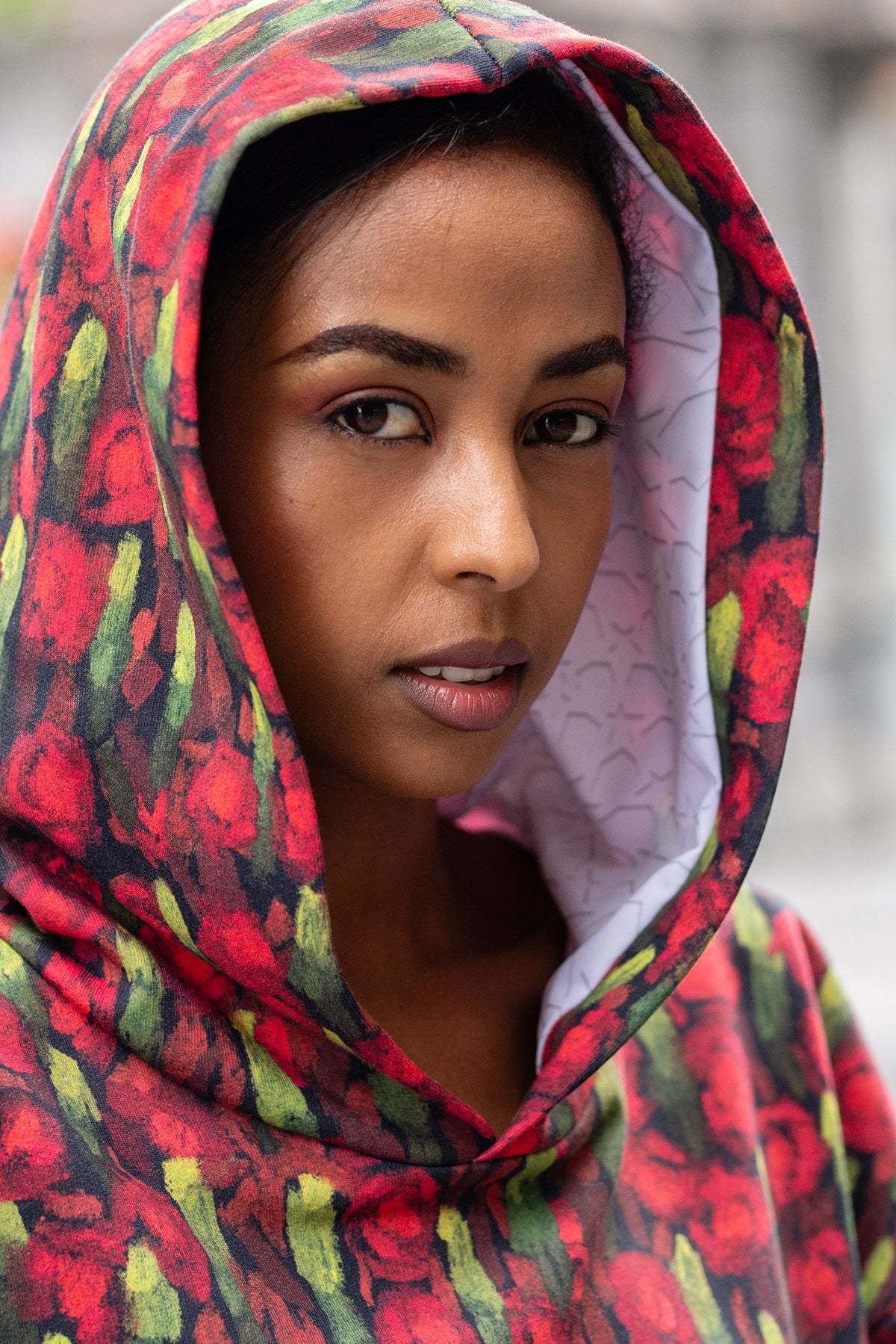 Roses and asparagus cotton Hoodie