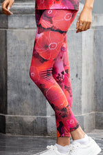 Red and violet leggings