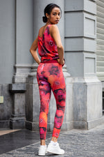 Red and violet leggings