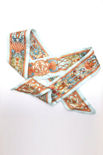 Silk twilly scarf "Seashell"