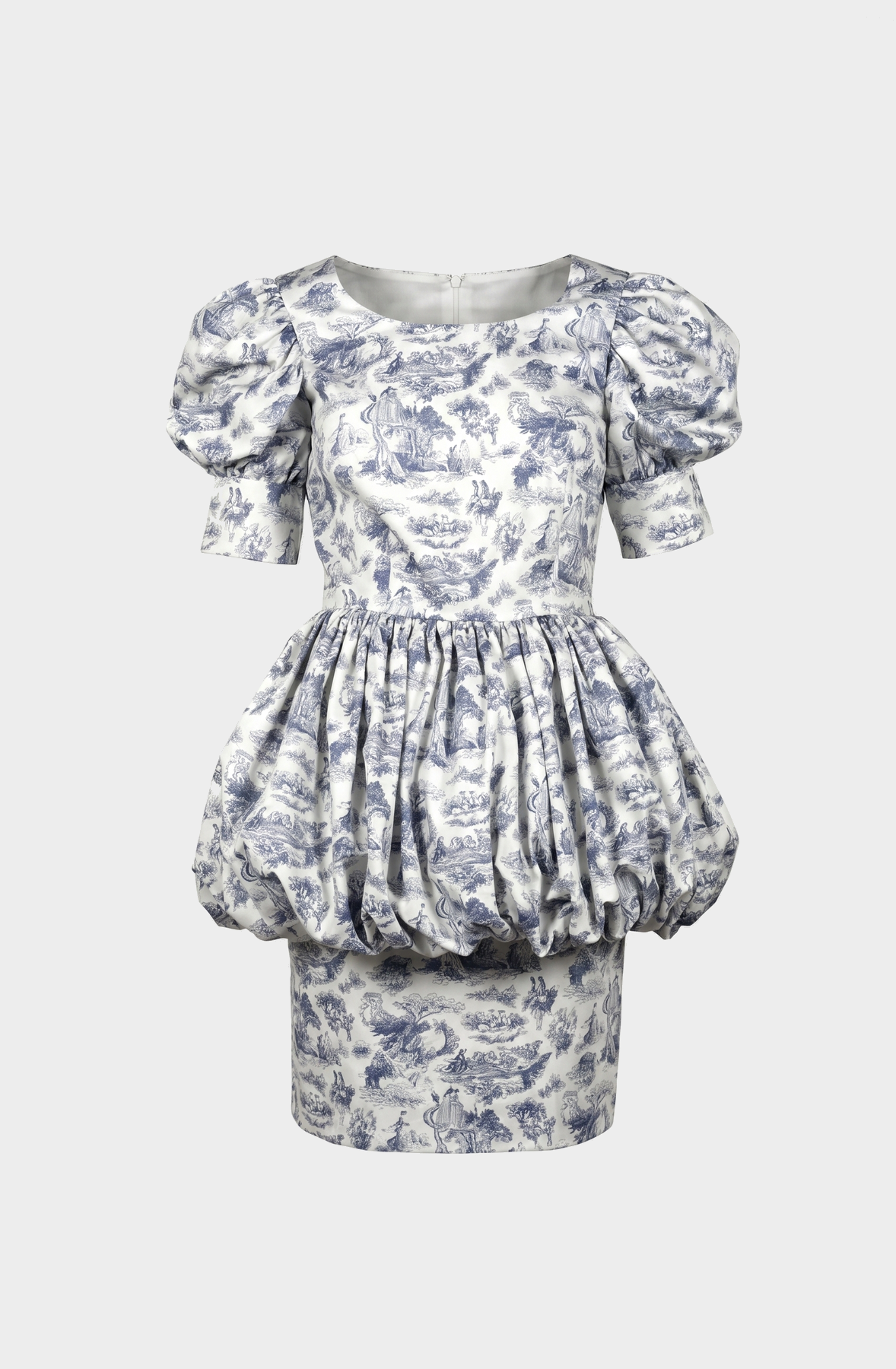 Toile de Jouy cotton Bubble dress