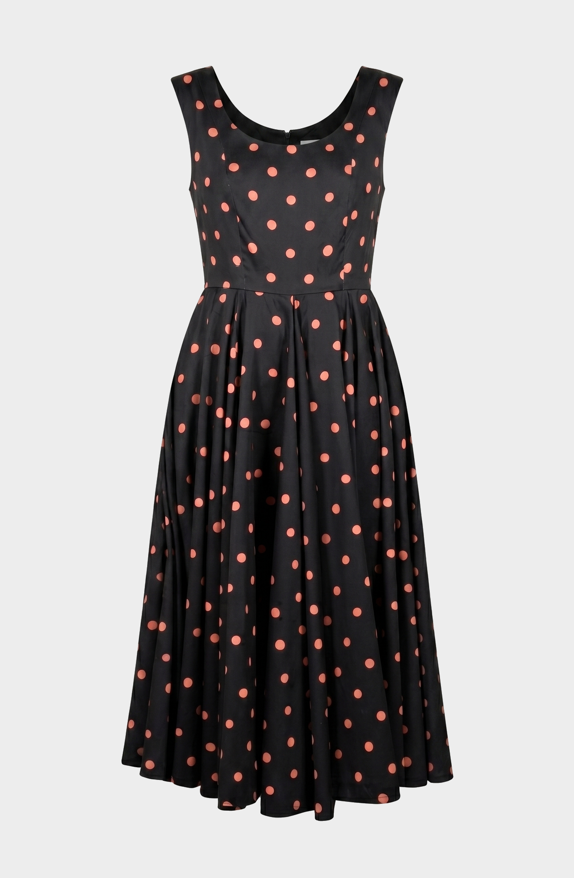 Midi dress with polka