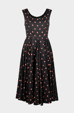 Midi dress with polka
