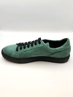 Chaussures de sport en cuir et daim vert