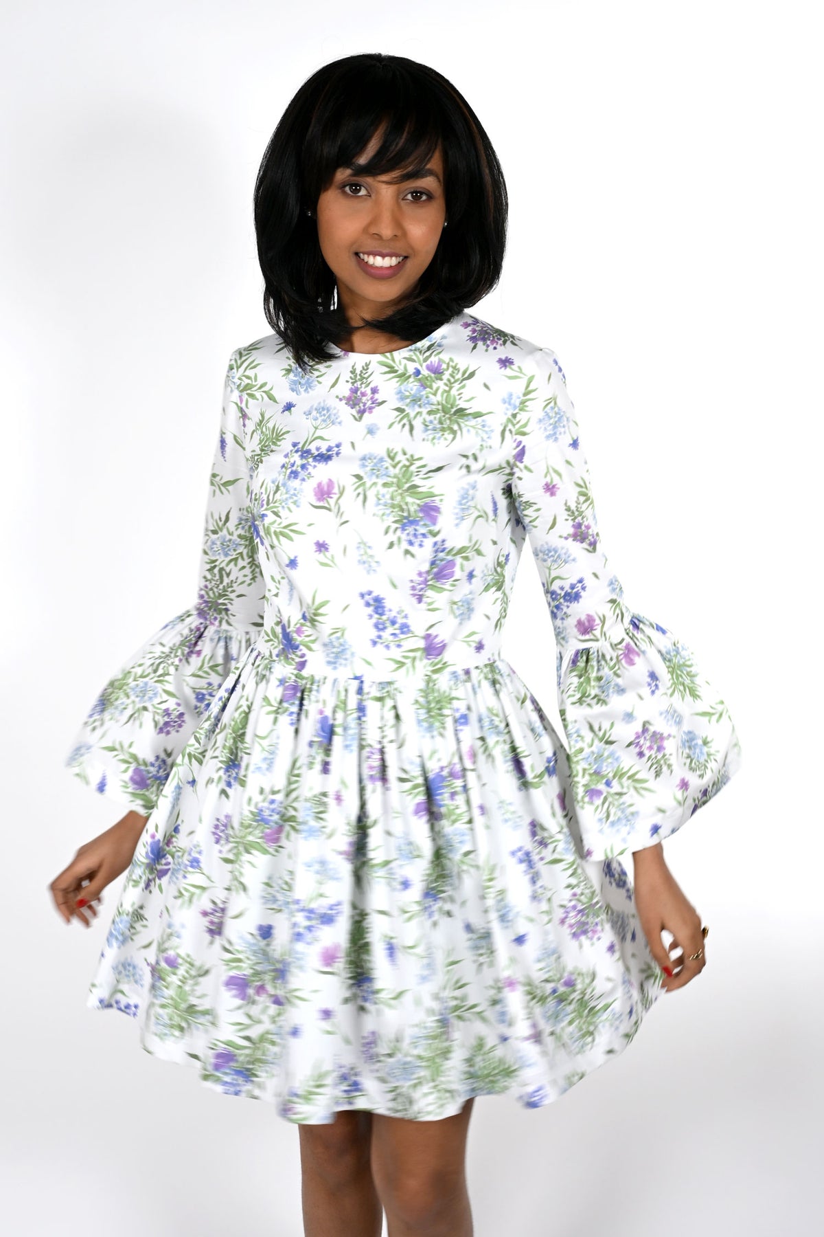 Spring short cotton dress