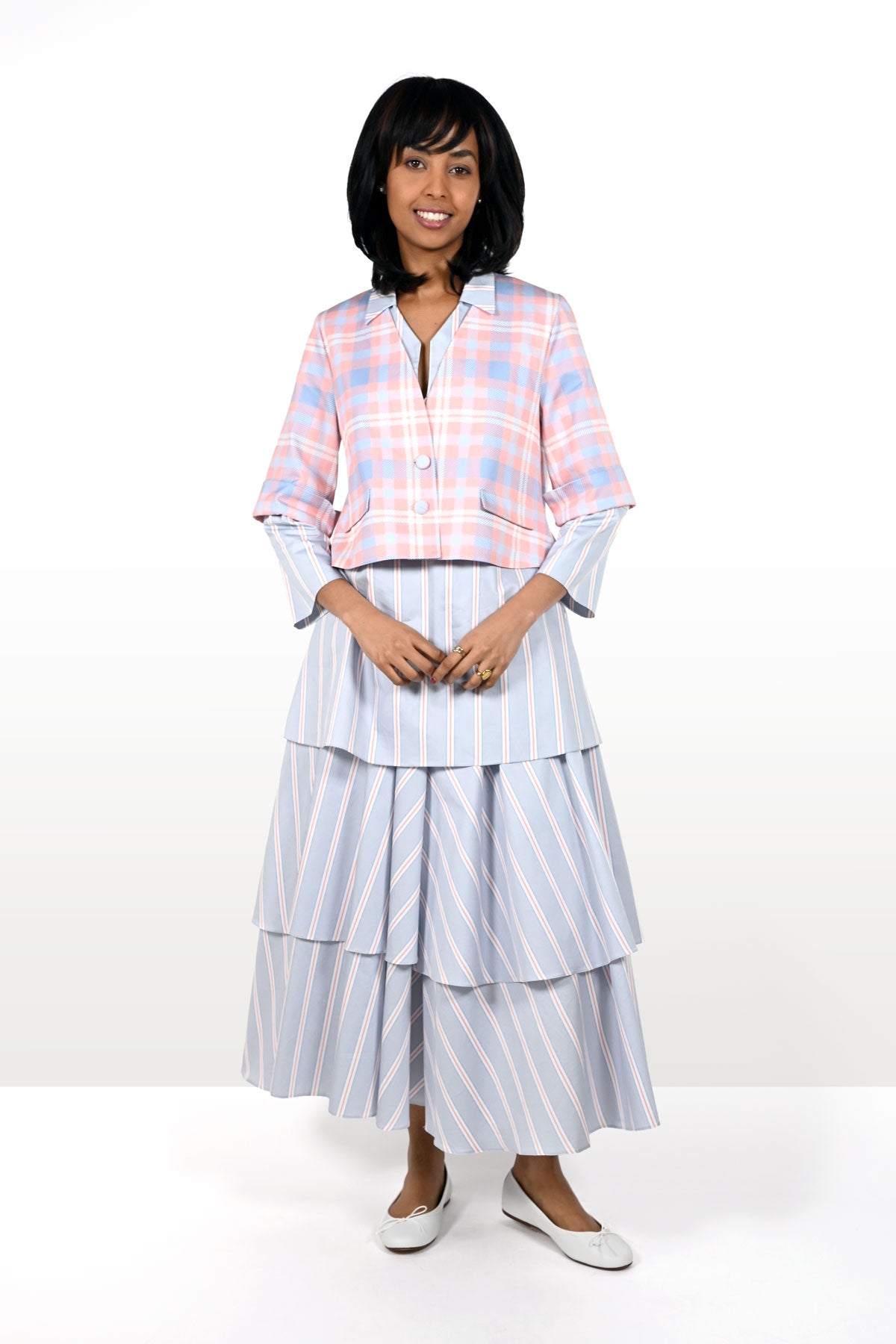 Tartan patterned jacket