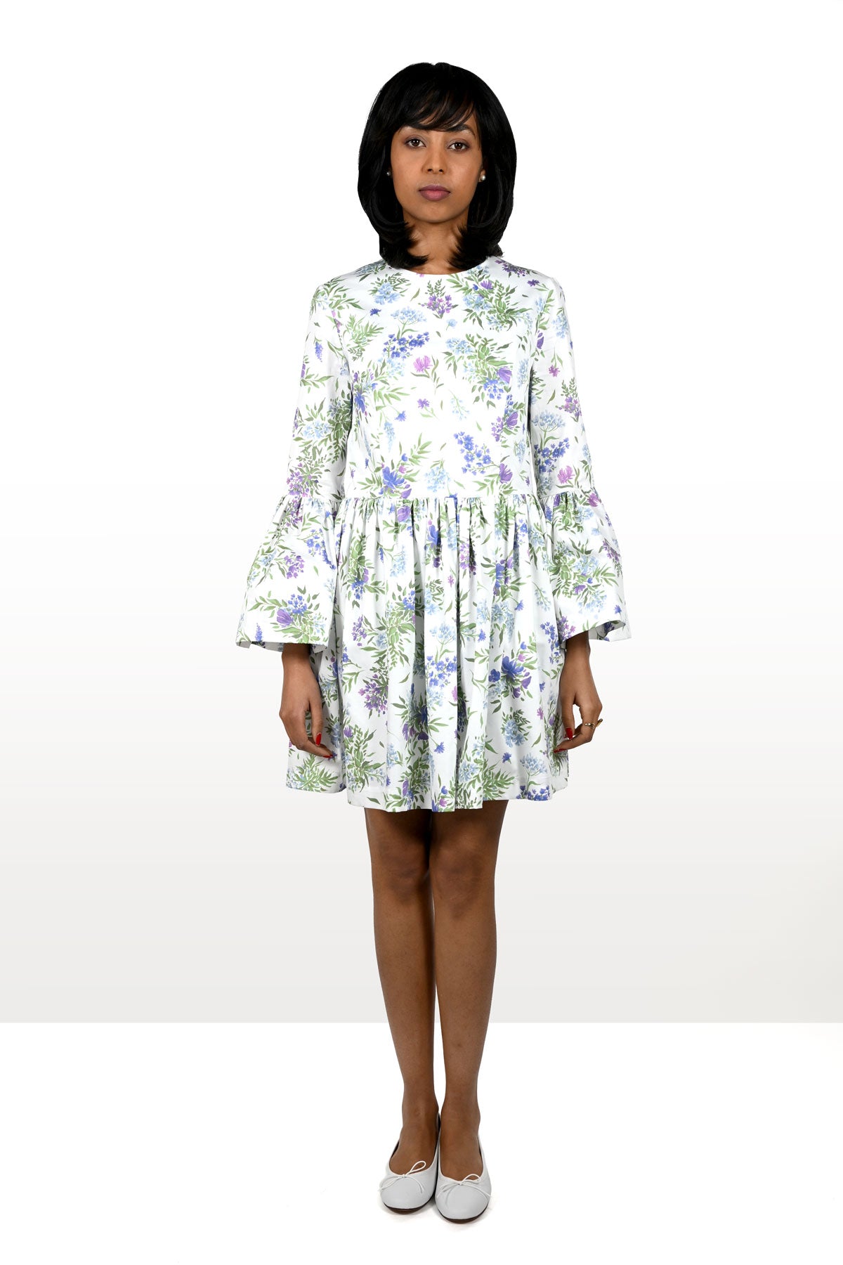 Spring short cotton dress