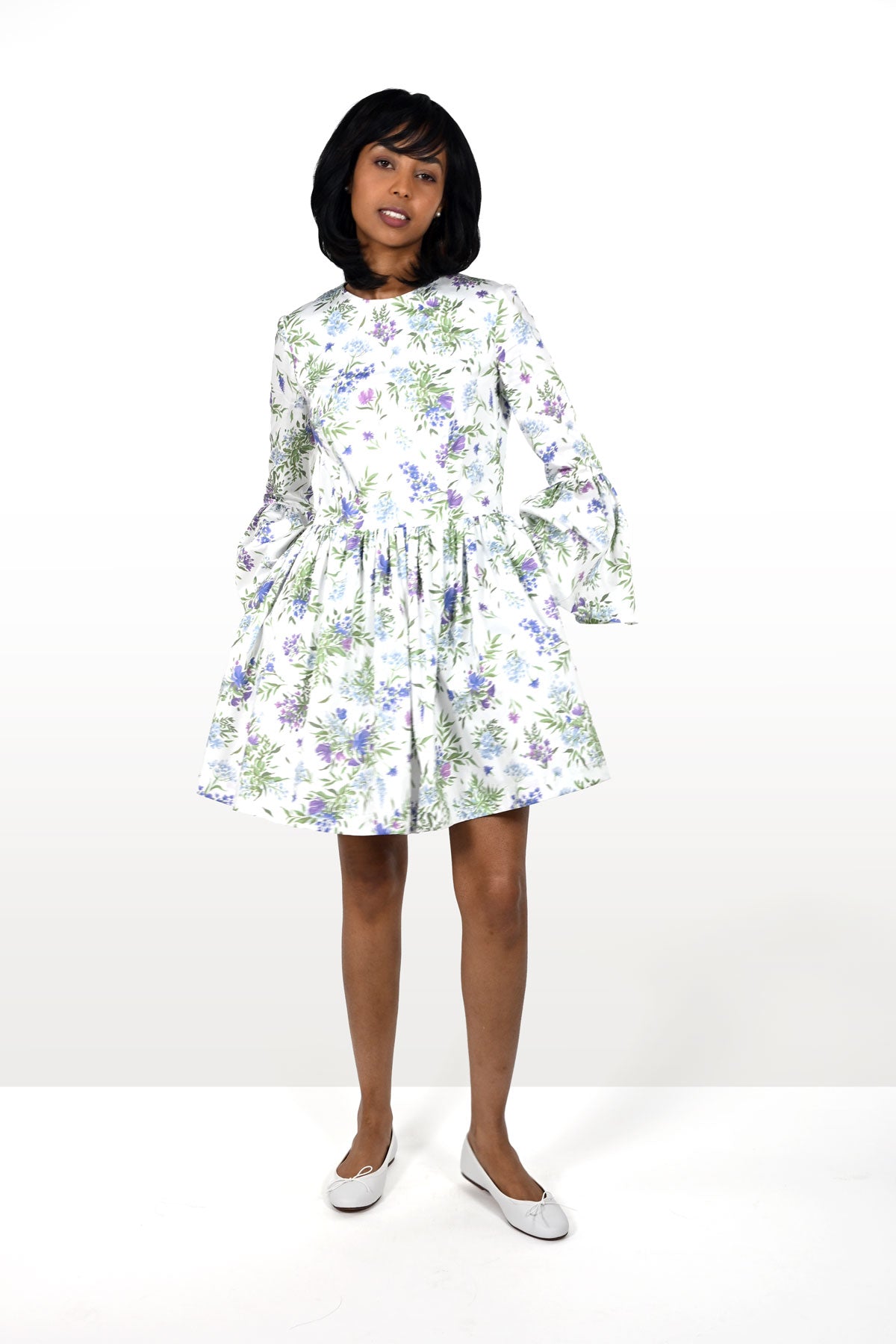 Spring short cotton dress