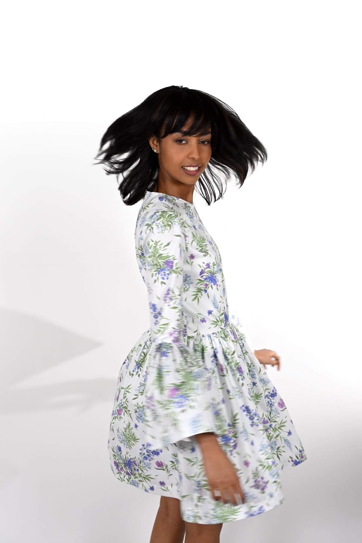 Spring short cotton dress