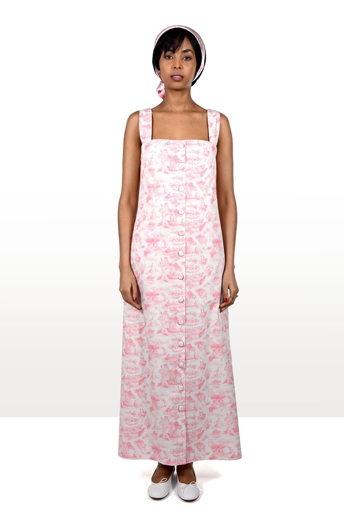 Toile de Jouy Long Dress