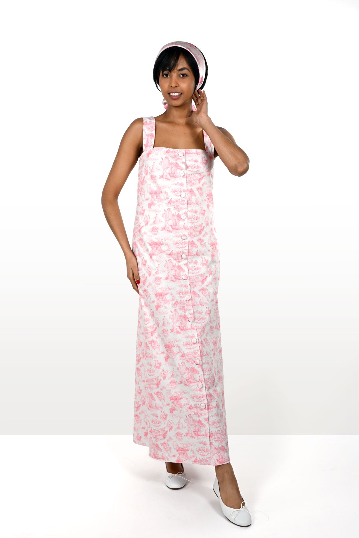 Toile de Jouy Long Dress