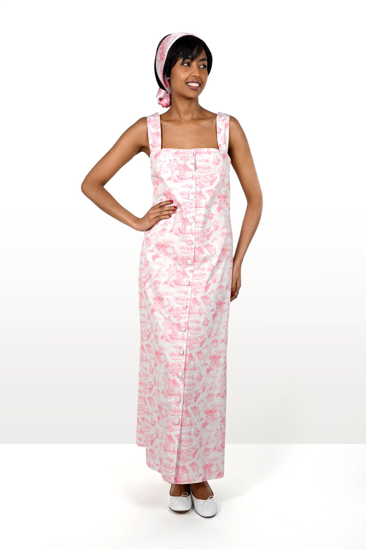 Toile de Jouy Long Dress