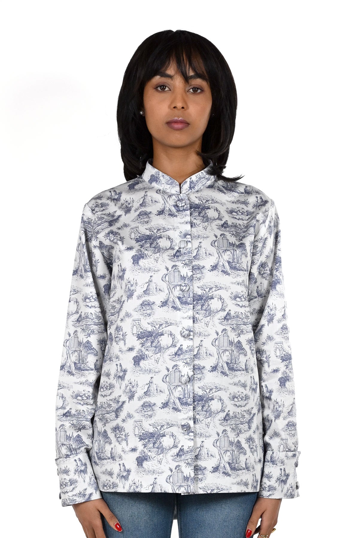 Long shirt Mandarin collar