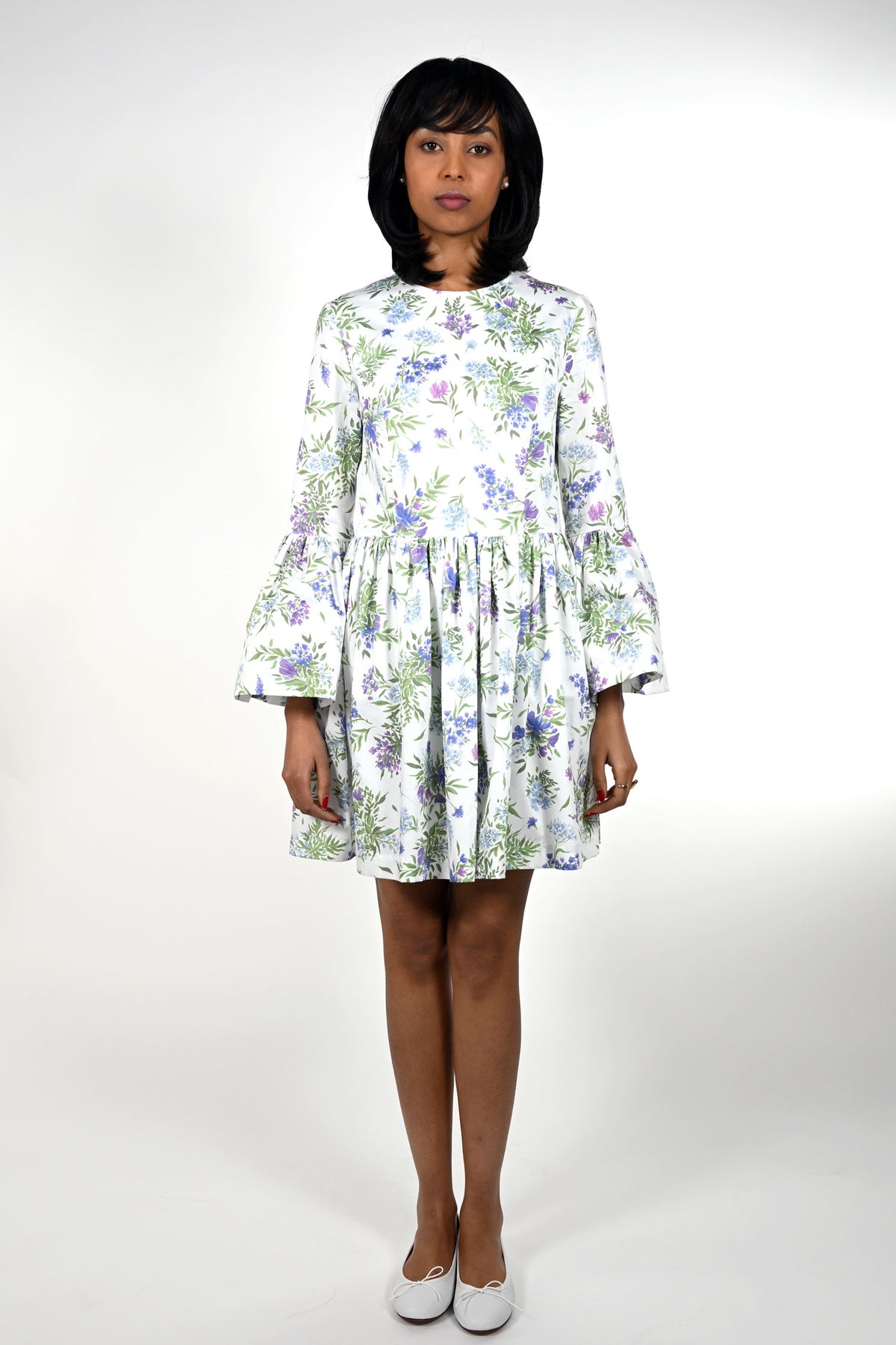 Spring short cotton dress