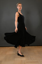 Embroidered Dress with a Double-Circle Skirt