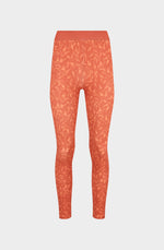 Orange leaf leggings