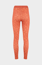 Orange leaf leggings