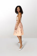 Organic cotton cream knee skirt