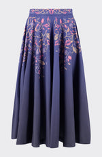 Organic cotton blue long skirt