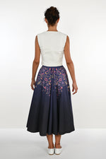 Organic cotton blue long skirt