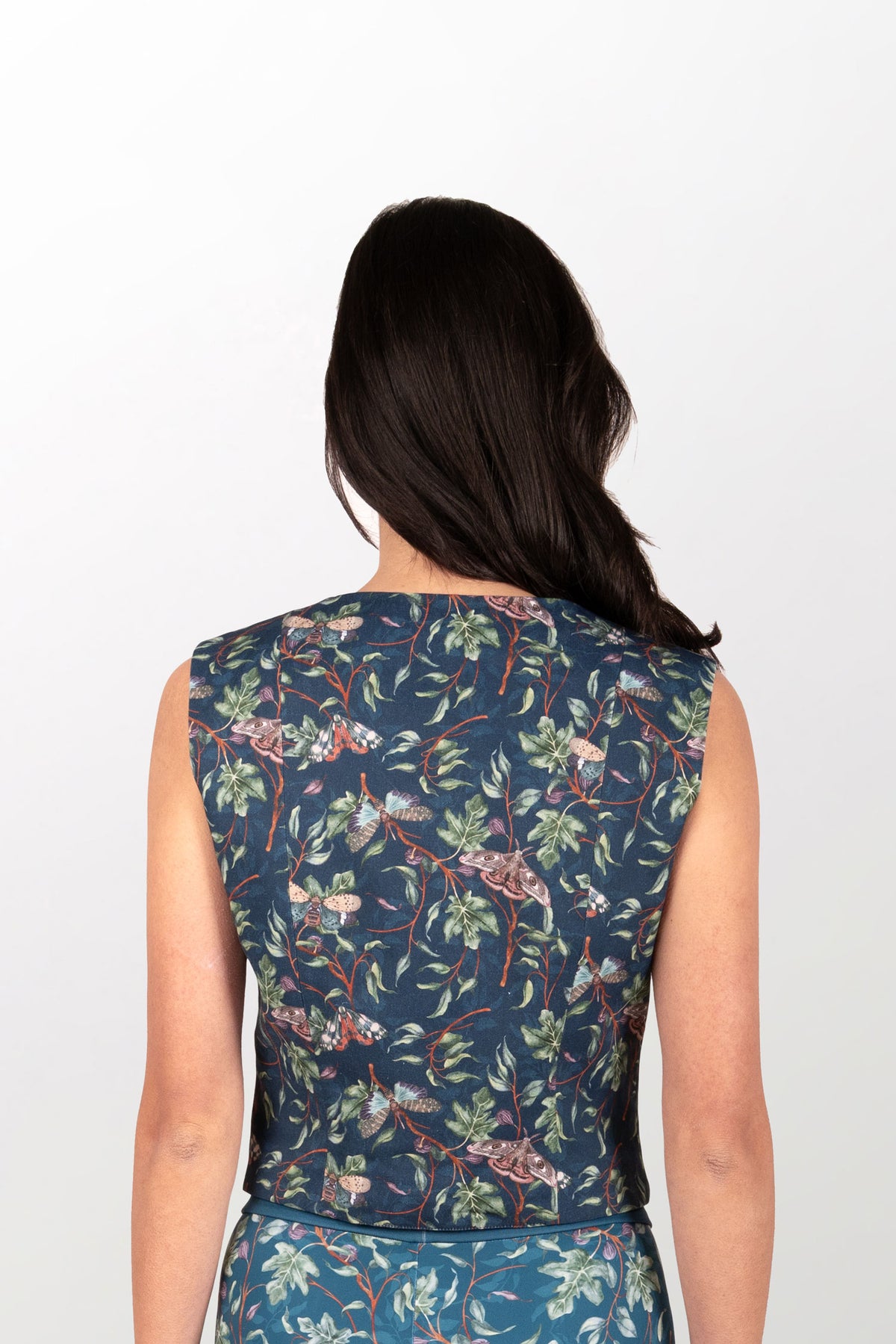 Cotton twill waistcoat « Butterfly »
