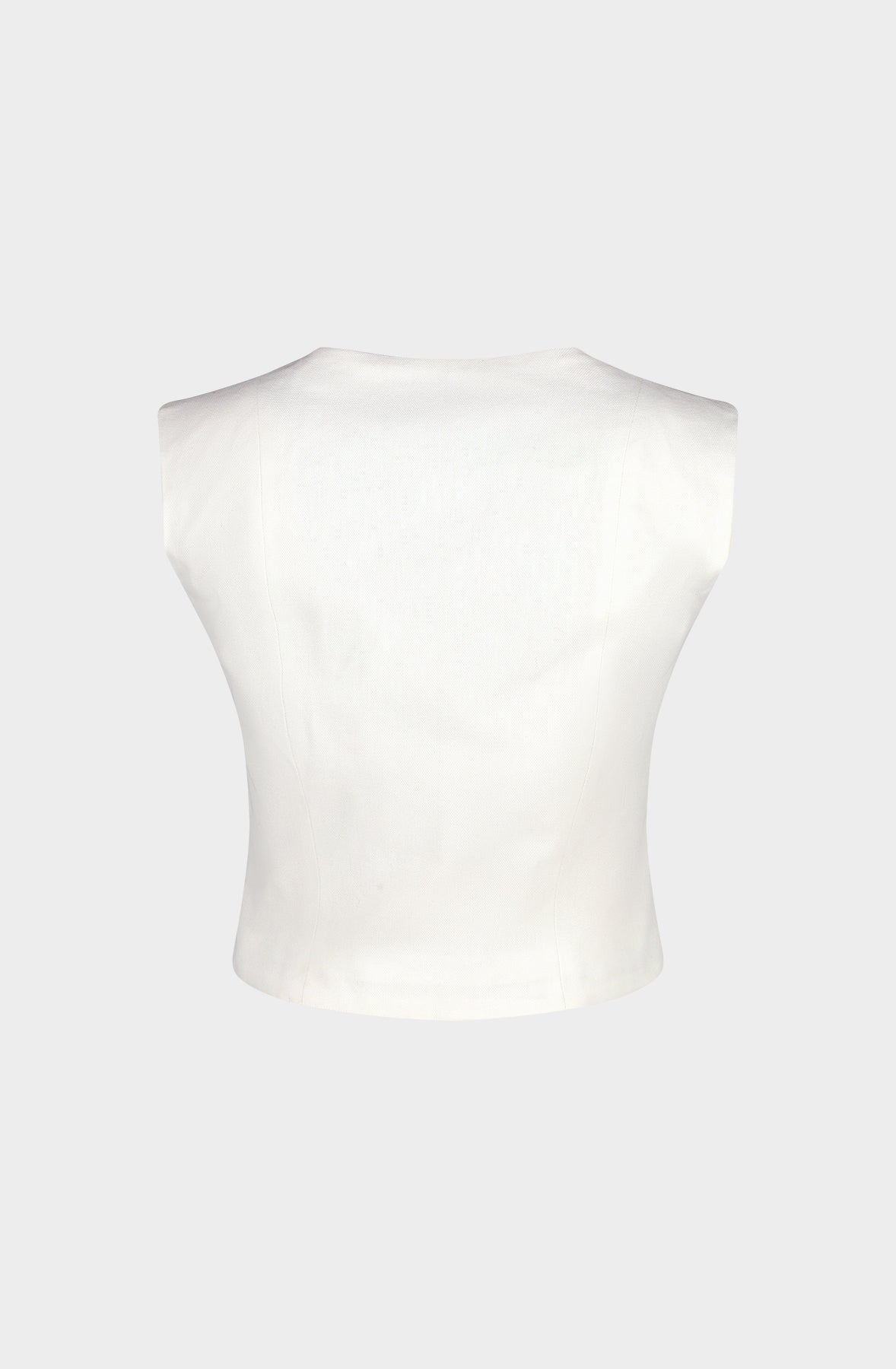 Gilet blanc en gabardine