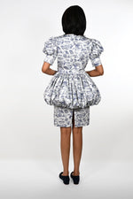 Toile de Jouy cotton Bubble dress