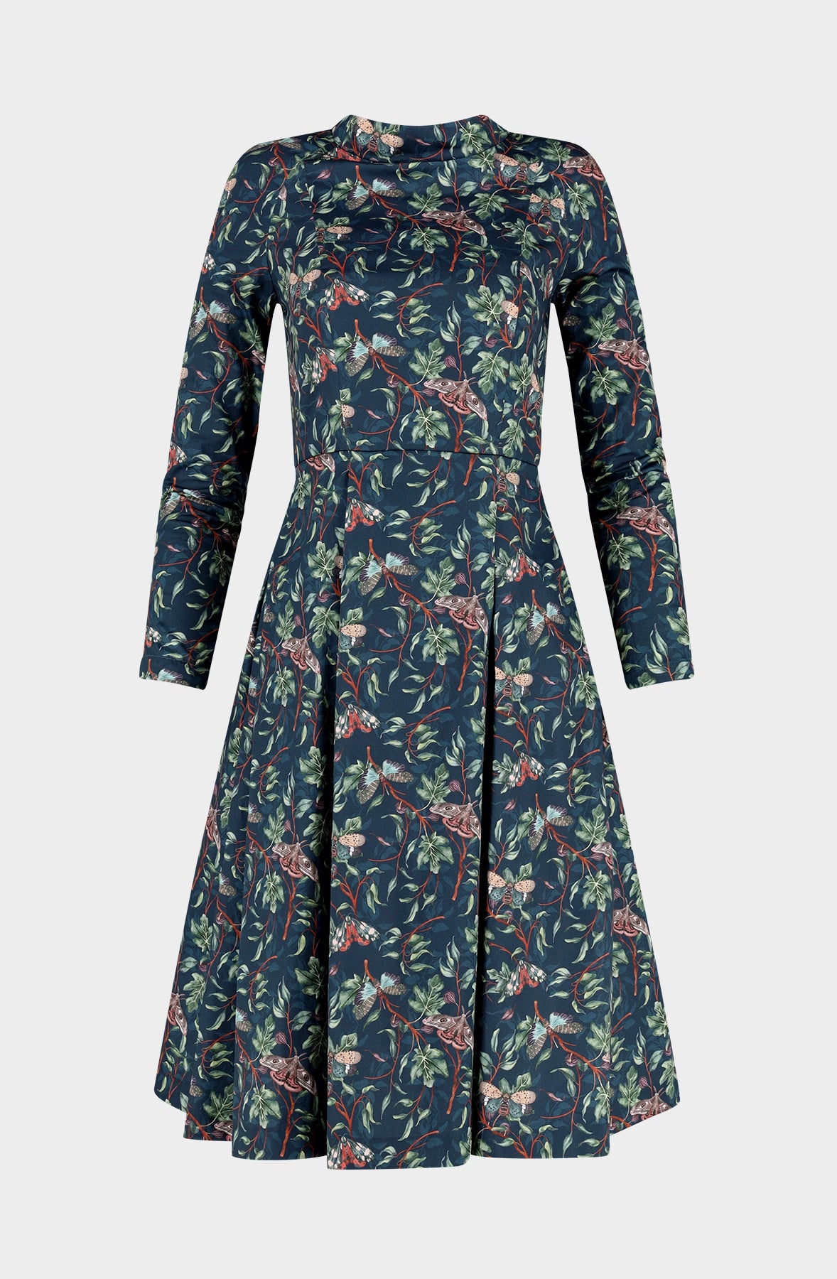 Midi dress with raglan sleeves