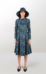 Midi dress with raglan sleeves