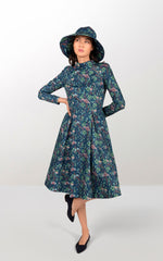 Midi dress with raglan sleeves