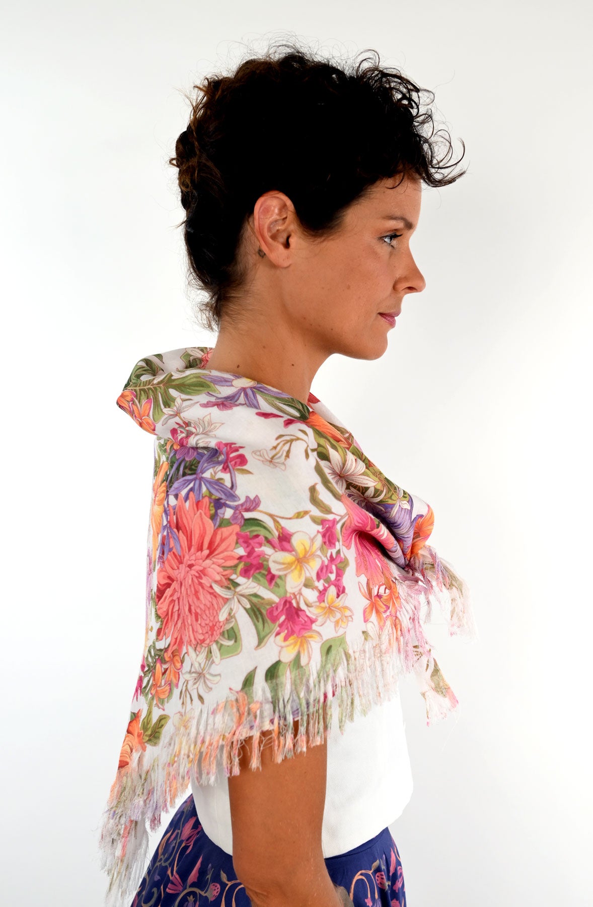 Bamboo double gauze shawl