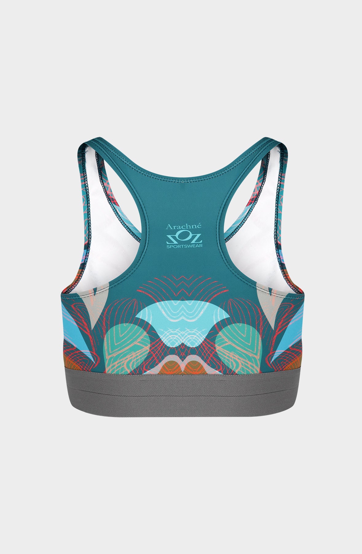 Abstract ornaments polyester sport bra