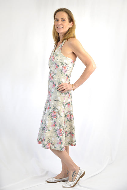 Jersey roses dress (#29-2)