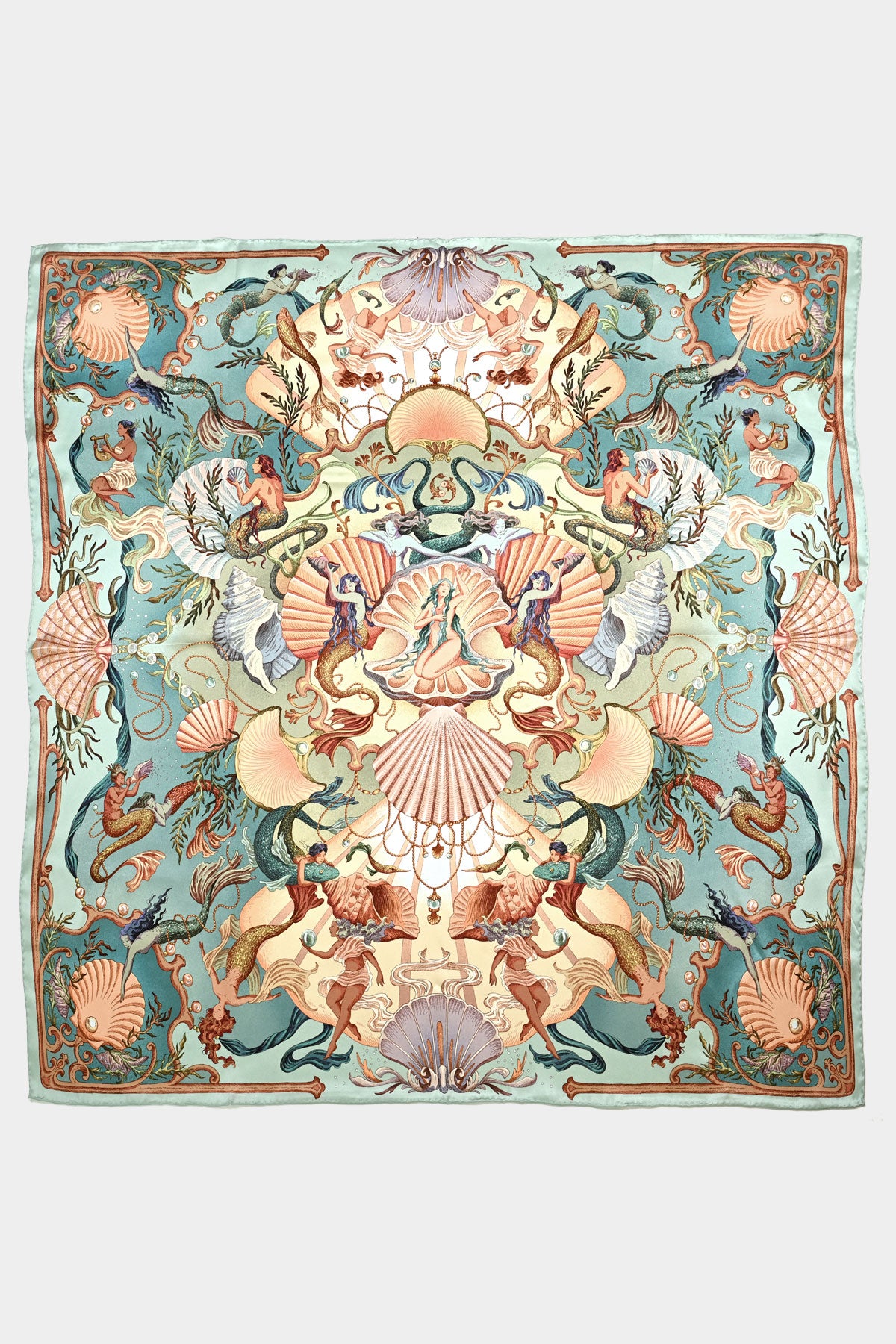 Silk scarf 90 "Seashell"