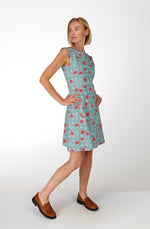 Green plaid cotton dress