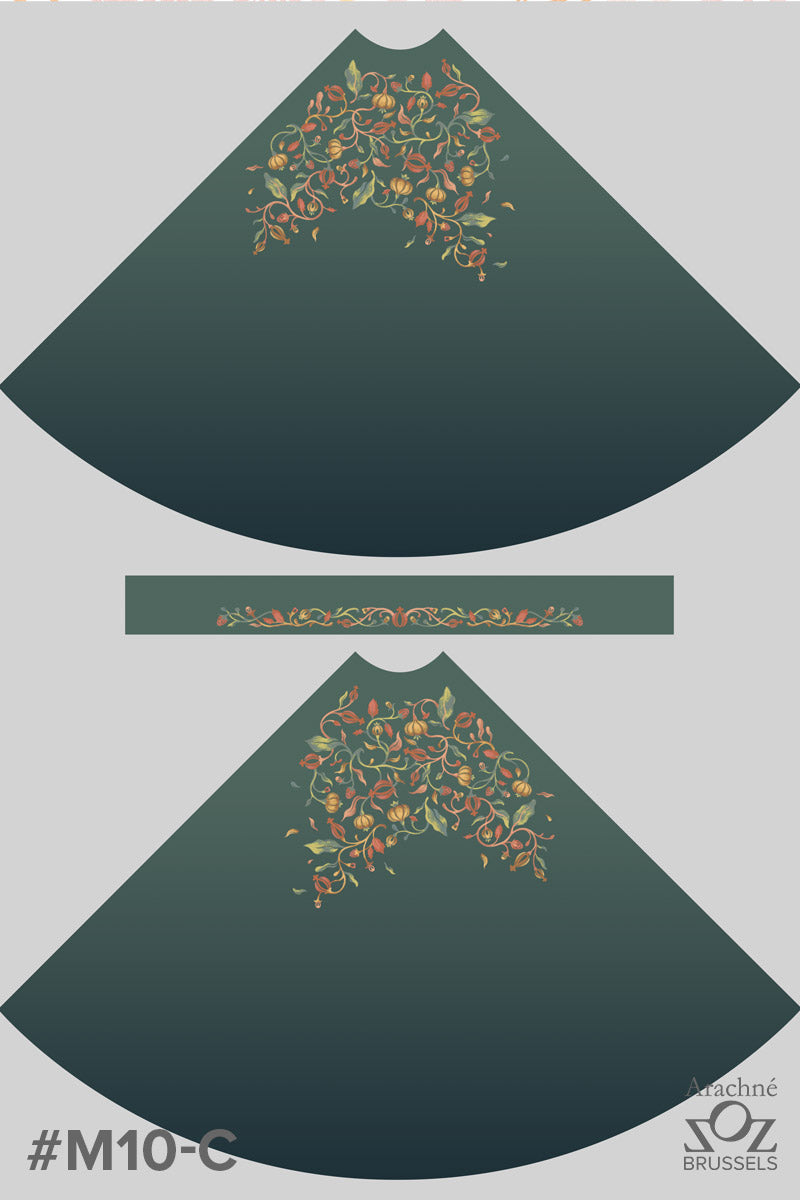 Organic cotton green long skirt