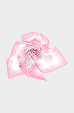 Silk Scraf 90 "Toile de Jouy" Pink