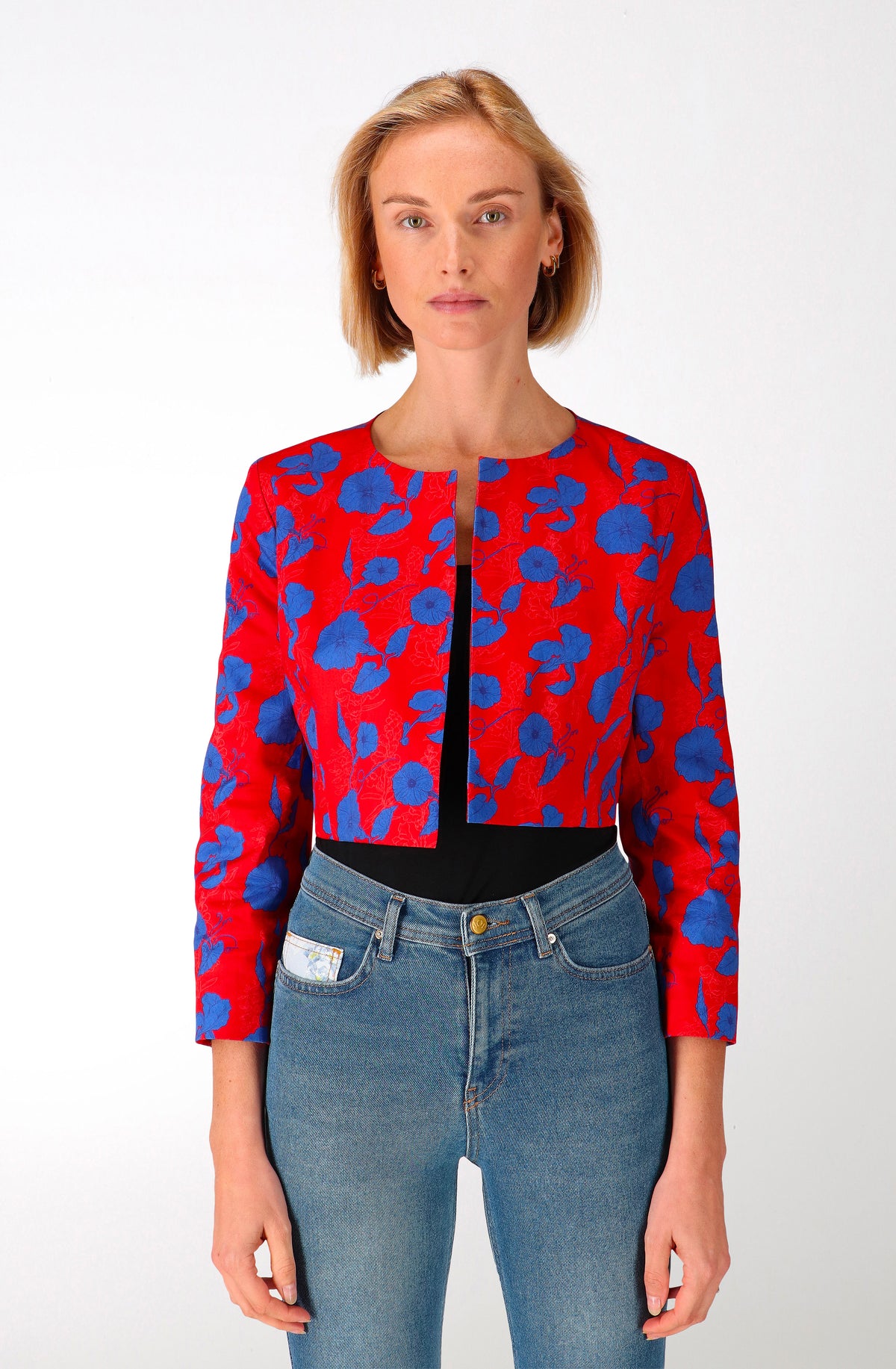 Bolero met klaproosbloemen