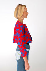 Poppy flowers cotton Bolero