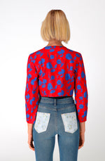 Poppy flowers cotton Bolero