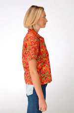 Red amaryllis cotton shirt